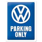 Volkswagen VW parking only relief reclamebord van metaal