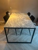 Eettafel 160 x 90 marmer, Ophalen, Overige materialen, 50 tot 100 cm, Zo goed als nieuw