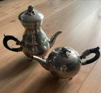 Antieke Tinnen Theepotten - Set van 2 Gemerkte Potten.  Anti, Antiek en Kunst, Ophalen