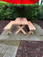 Tuintafel met bankjes, Tuin en Terras, Picknicktafels, Nieuw, Rechthoekig, Ophalen of Verzenden