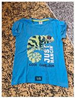 Blauw Kameleon tshirt Maat 104 h, Kiki Koko, Kiki koko, Onbekend, Ophalen of Verzenden