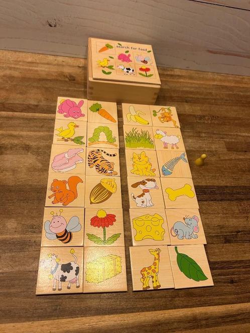 educatief houten spel: op zoek naar eten, Kinderen en Baby's, Speelgoed | Houten speelgoed, Zo goed als nieuw, Overige typen, Ophalen of Verzenden