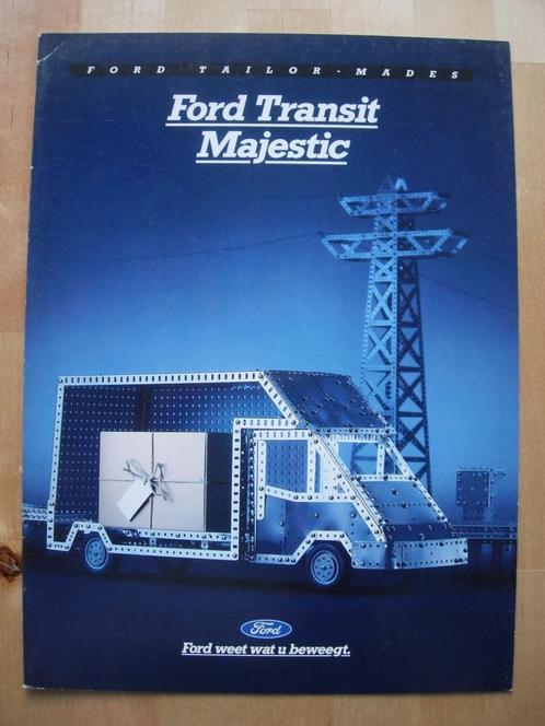 Ford Transit Majestic Brochure ca 1993 – Heering, Boeken, Auto's | Folders en Tijdschriften, Zo goed als nieuw, Ford, Ophalen