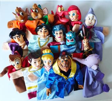 15 Disney poppenkastpoppen / handpoppen, incl. BEAST! beschikbaar voor biedingen