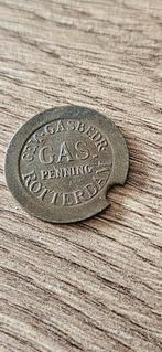 GASMUNT GEMEENTE ROTTERDAM, Postzegels en Munten, Ophalen of Verzenden, Brons, Nederland