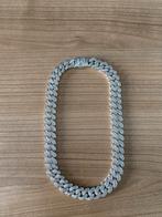 Iced Cubana ketting, Sieraden, Tassen en Uiterlijk, Kettingen, Met kristal, Wit, Nieuw, Ophalen of Verzenden