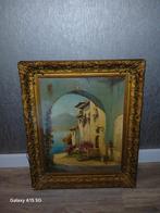 Oude schilderij geverft handtekening p, pilozo, Antiek en Kunst, Kunst | Schilderijen | Klassiek, Ophalen of Verzenden