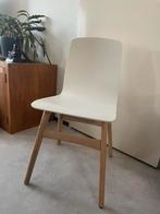Mooie Bureaustoel - Wit met Houten Poten, Ophalen, Gebruikt, Wit, Eén