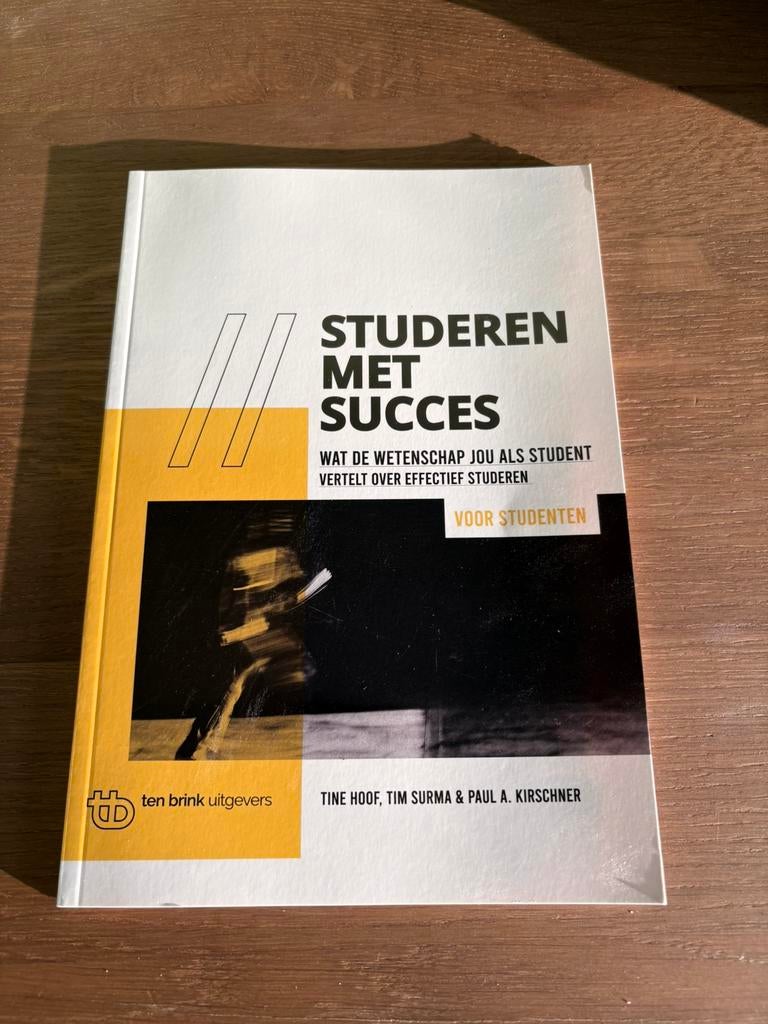 Tim Surma - Studeren met succes voor studenten, Ophalen, Tim Surma; Paul A. Kirschner; Tine Hoof, Zo goed als nieuw, Nederlands