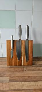 Boska Messenset met Magnetisch messenblok van hout, Ophalen of Verzenden