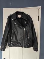 Zwarte biker jas - zo goed als nieuw. Van polyester, Ophalen of Verzenden, Zo goed als nieuw, Zwart