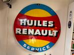 Huiles Renault emaille bord, Ophalen of Verzenden
