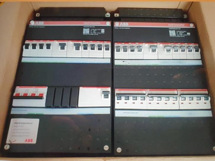 Dubbele ABB meterkast 1,2 en 3 fase groepen, beltrafo, allam, Doe-het-zelf en Verbouw, Elektra en Kabels, Zo goed als nieuw, Ophalen of Verzenden