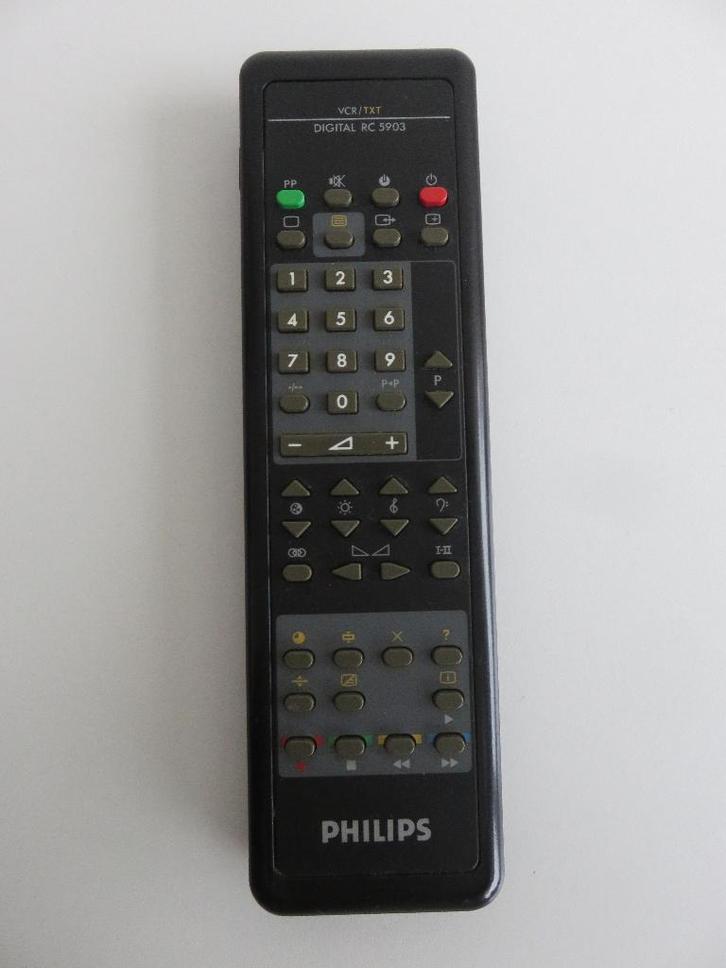 Originele Philips RC 5903 afstandsbediening VCR TXT, Audio, Tv en Foto, Afstandsbedieningen, Gebruikt, Origineel, Tv, Vhs, Ophalen of Verzenden