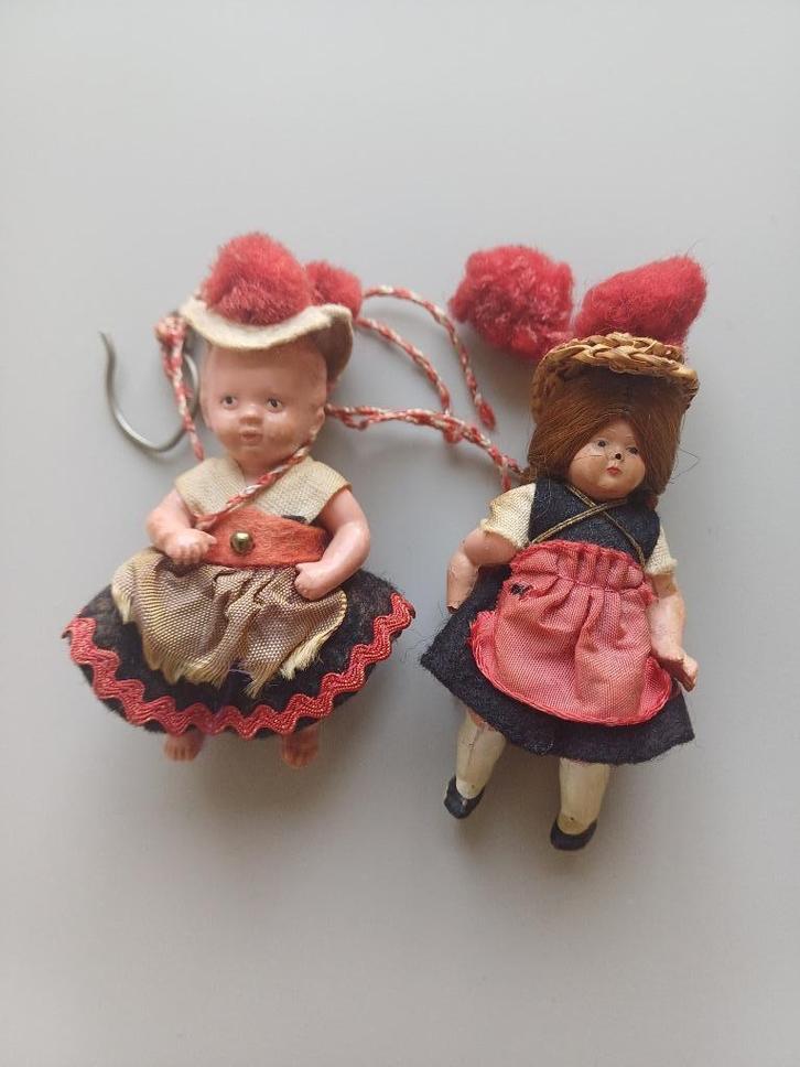 2 vintage poppen jaren 50 - kan in poppenhuis /poppenhuispop, Kinderen en Baby's, Speelgoed | Poppen, Gebruikt, Overige typen
