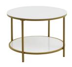 NIEUWE salontafel gold/white van Jysk, Huis en Inrichting, Ophalen, 50 tot 100 cm, 50 tot 75 cm, Rond