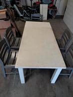 Tafel/eethoek (verlengbaar) met 6 stoelen, Ophalen