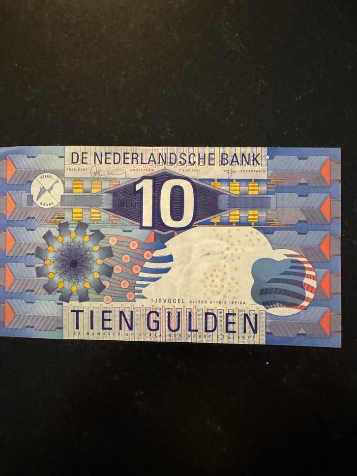 10 Gulden biljet - Ijsvogel, Postzegels en Munten, Bankbiljetten | Nederland, Los biljet, 10 gulden, Verzenden