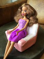 Roze stoel, fauteuil voor Barbie pop, exclusief de Barbiepop, Kinderen en Baby's, Speelgoed | Poppen, Gebruikt, Ophalen of Verzenden