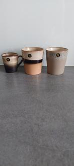 HK Living 70s ceramics, 2 koffiekopjes en 1 espresso kopje,, Keramiek, Nieuw, Ophalen of Verzenden, Overige stijlen