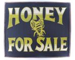 Houten reclamebord / honing / imker / bijen / Honey for sale, Reclamebord, Ophalen of Verzenden, Zo goed als nieuw