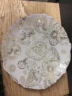 Zilveren Schaal met Relief, Schaal, Rond, Ophalen of Verzenden, Glas