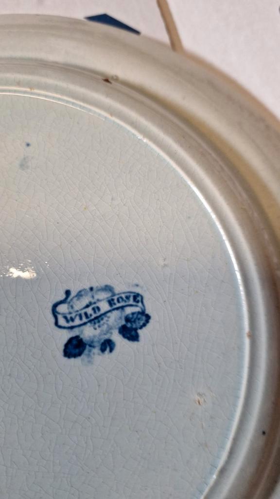 Antiek Wild Rose Servies Schotel, Antiek en Kunst, Antiek | Schalen, Ophalen of Verzenden