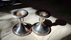 Vintage Verzilverde Kandelaars - Set van 2, Ophalen of Verzenden, Zilver