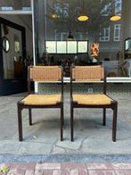 Vintage design stoelen, wenge houten eetkamerstoelen, Ophalen, Gebruikt, Twee, -