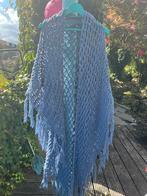 Gehaakte Omslagdoek Grijsblauw Wol, Ophalen of Verzenden