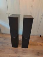 Twee Mission M74 speakers, als nieuw | Zwart, Zo goed als nieuw, 60 tot 120 watt, Front, Rear of Stereo speakers, Ophalen