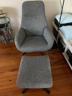 Fauteuil + hocker, Huis en Inrichting, Ophalen, Nieuw, 75 tot 100 cm, Stof