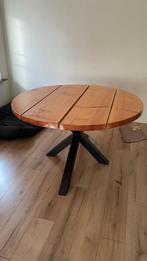 Ronde eikenhouten eettafel, Ophalen, Rond, 100 tot 150 cm