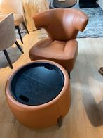 Fauteuil met tafeltje, Huis en Inrichting, Fauteuils, Ophalen, Zo goed als nieuw, 50 tot 75 cm