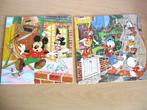 2 x Houten kinderpuzzel. Mickey Mousse en Donald Duck, 10 tot 50 stukjes, Ophalen of Verzenden, Zo goed als nieuw, Van hout