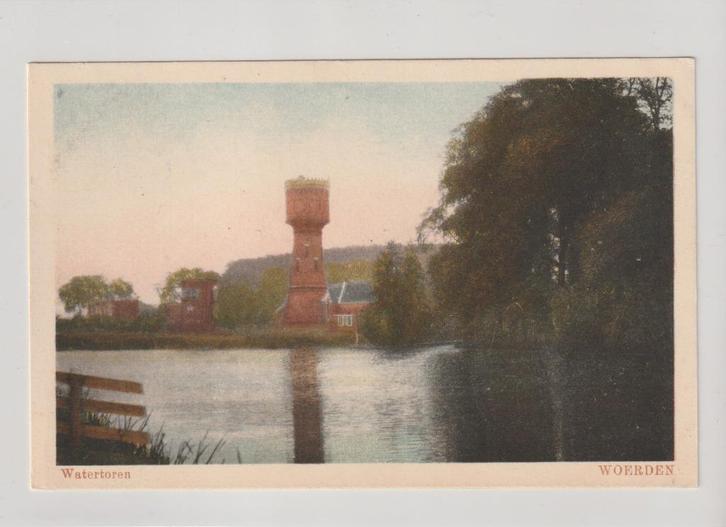 Woerden - Watertoren * 250814-89, Verzamelen, Ansichtkaarten | Nederland, Ongelopen, Utrecht, 1920 tot 1940, Ophalen of Verzenden