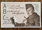 Prentbriefkaart. Soldaat ABC Boek., Verzamelen, Ansichtkaarten | Themakaarten, Ophalen of Verzenden, 1920 tot 1940, Ongelopen