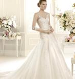 La Sposa trouwjurk baljurk mouwen steentjes maat 38, Kleding | Dames, Trouwkleding en Trouwaccessoires, Ophalen of Verzenden