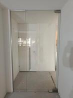 Nette glazen binnendeur met glazen zijraam., Ophalen, 80 tot 100 cm, Binnendeur, 200 tot 215 cm
