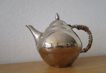 sierlijke theepot KMD Tiel -Daalderop (tin) Holland jaren'50 beschikbaar voor biedingen