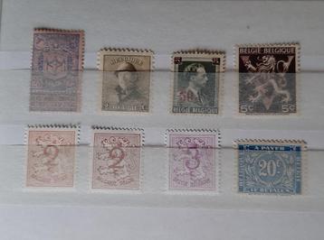 8 Oude Klassieke Postzegels België No. 1 Postfris beschikbaar voor biedingen