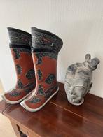 laarzen / decoratie / Mongoolse worstel-laarzen, Kleding | Dames, Oranje, Geen, Hoge laarzen, Zo goed als nieuw