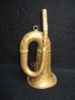 antieke koperen Jachthoorn met ophang ogen., Ophalen of Verzenden