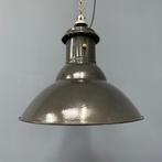Oude antieke Franse middelgrote zwart emaille hanglamp, Gebruikt, -, -, Ophalen of Verzenden