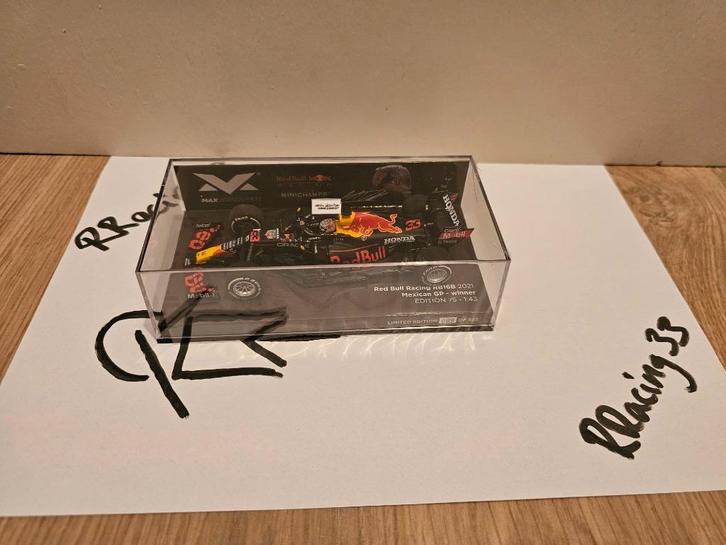 Verstappen Editie 75 winnaar Mexico 2021 rb16b 1:43, Verzamelen, Automerken, Motoren en Formule 1, Nieuw, Formule 1, Ophalen of Verzenden