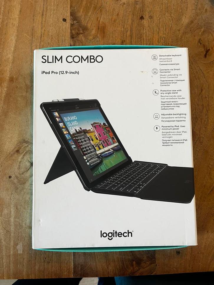 Logitech Slim Combo iPad Pro Keyboard Cover, Computers en Software, Apple iPads, Zo goed als nieuw, Ophalen of Verzenden