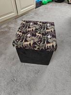 Leuke poef met dierenprint, Minder dan 50 cm, Vierkant, Minder dan 50 cm, Ophalen of Verzenden