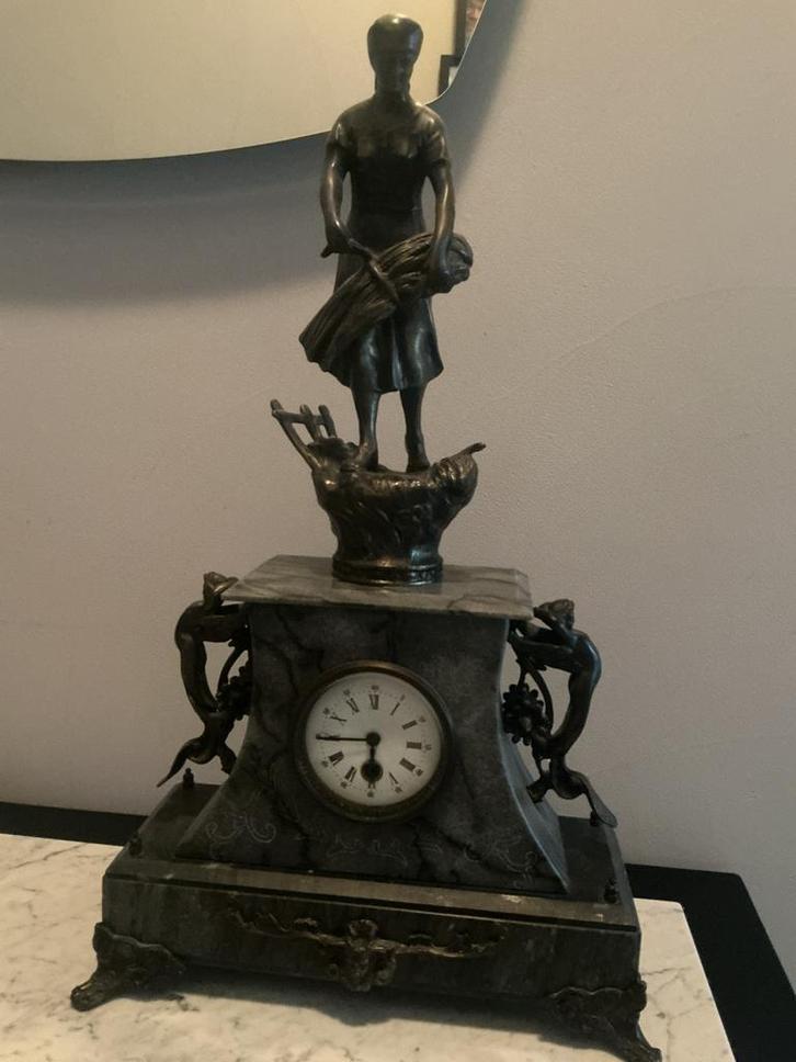 T.e.a.b. Pendule met wekkermechanisme, Antiek en Kunst, Antiek | Klokken, Ophalen