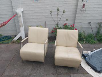 Echt leer fauteuils 