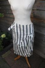 Wikkelrok beige/ blauw Erny van Reymersdal mt 38 Vaste prijs, Kleding | Dames, Rokken, Maat 38/40 (M), Blauw, Erny van Reymersdal
